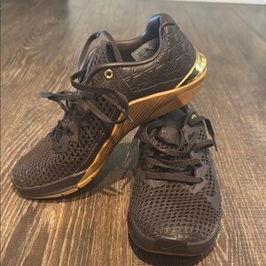 **DONATED** 
Nike Brown Leather limited edition metcon with gold accents